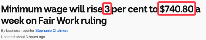澳洲最低工资标准出炉!220万人将加薪,最低工资上调3%! 澳洲最低工资标准出炉!220万人将加薪,最低工资上调3%!