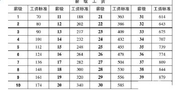 事业单位专业技术人员薪级工资套改表