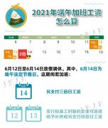 2021端午节加班工资如何计算?