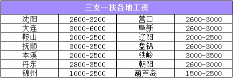 2021年辽宁省三支一扶工资待遇 2021年辽宁省三支一扶工资待遇